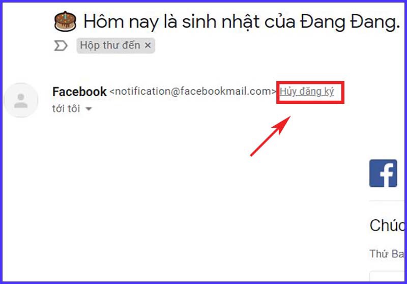làm thế nào để tắt thông báo facebook trên gmail