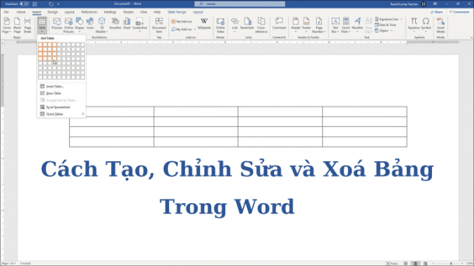 Chỉnh sửa bảng Word: Bạn cần tạo ra một bảng tính phức tạp với nhiều cột và hàng và cần chỉnh sửa nhanh chóng? Tính đến năm 2024, Microsoft đã cập nhật Word và cung cấp cho người dùng một bộ công cụ chỉnh sửa bảng tính đầy đủ và tiện ích. Bạn có thể thêm/bớt dữ liệu, định dạng hàng và cột, thay đổi kích thước ô, tạo bảng tính trả trước và sử dụng các công thức tính toán. Tất cả chỉ trong vài thao tác đơn giản! Hãy xem hình ảnh liên quan để biết thêm chi tiết!